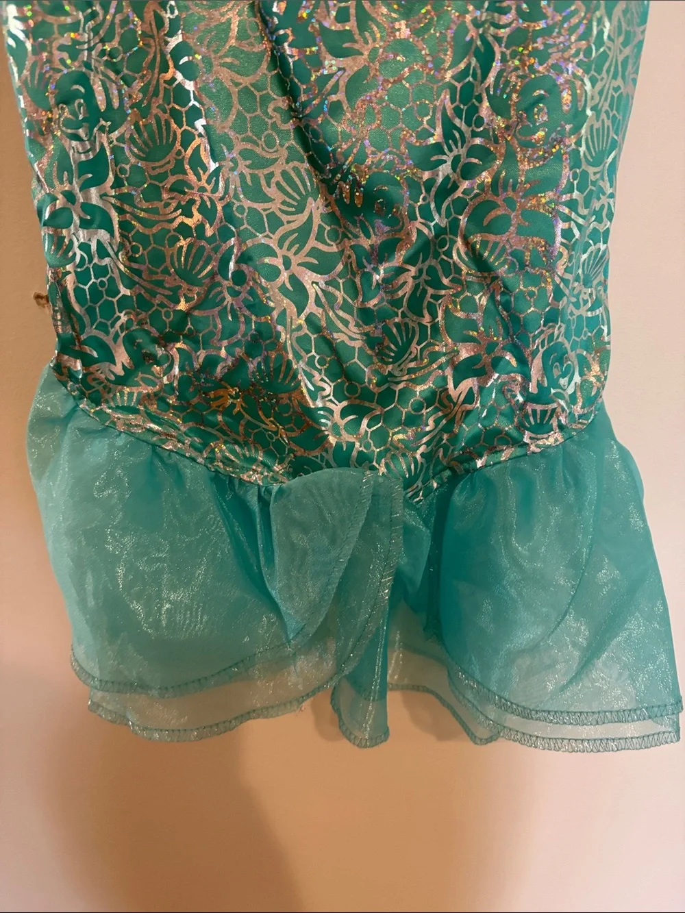 Purple and Teal Little Mermaid Dress Costume for Kids